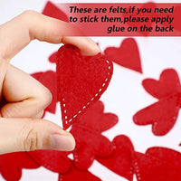Willbond - 300 pegatinas de fieltro con forma de corazón para el día de San Valentín, Rojo - Arteztik
