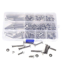 Witlans Chicago - Juego de 90 tornillos para encuadernación, acero inoxidable 304, Phillips, juego de tornillos para encuadernar con tornillos para bricolaje, decoración de cuero, álbumes de fotos, encuadernaciones (9 tamaños) - Arteztik