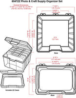 ArtBin 6947ZZ - Organizador de fotos y manualidades, caja grande con [5] cajas de almacenamiento de plástico en el interior, transparente, 5 unidades - Arteztik
