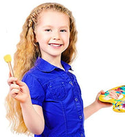 Juego de 40 esponjas redondas de espuma, pincel de pintura, mango de madera, cepillo de espuma, herramienta de pintura para niños (0.5 in) - Arteztik
