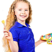 Juego de 40 esponjas redondas de espuma, pincel de pintura, mango de madera, cepillo de espuma, herramienta de pintura para niños (0.5 in) - Arteztik