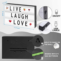 Caja de luz cinematográfica iluminada hasta 280 letras y emojis, caja de luz de cine tamaño A4 con caja de luz creativa para fiesta decorativa (blanco, A4) - Arteztik