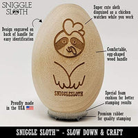 Butt Nugget - Sello de goma con forma de huevo de pollo (0.7 in) - Arteztik
