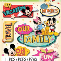 EK Success Disney - Pegatinas dimensionales, diseño de Mickey Family - Arteztik