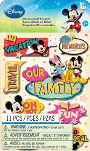 EK Success Disney - Pegatinas dimensionales, diseño de Mickey Family - Arteztik