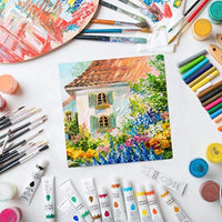 JUSTDOLIFE - Juego de 12 tablas de lienzo para pintar, 3.1 x 3.1 in, tamaño mini, para pintar, pintar, pintar, pintar, pintar, pintar, para el hogar, para estudiantes y niños - Arteztik

