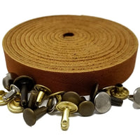 Correas de piel TOFL para artesanías, 4 onzas 1/6" de grosor, 1/2" de ancho y 72" de largo - Arteztik