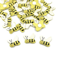 SUPVOX - Abeja de madera autoadhesivo para manualidades, álbumes de recortes, decoración de fiestas, 50 unidades - Arteztik
