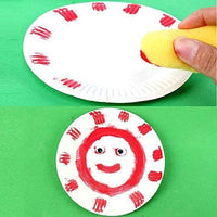 Flunyina - 24 esponjas aplicadoras de pintura, pinceles para herramientas de arte y manualidades para niños en edad preescolar - Arteztik

