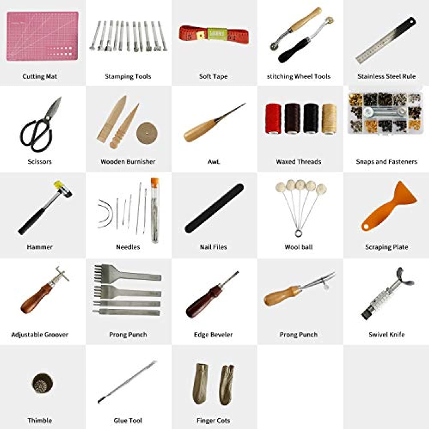Kit de herramientas de mano para manualidades en cuero, herramientas de  costura de cuero, sillín de trabajo para tallar y coser -  México