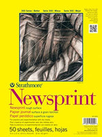 Strathmore (307-824) 300 Series - Bloc de papel de periódico, 24.0 x 36.1 in, 50 hojas - Arteztik
