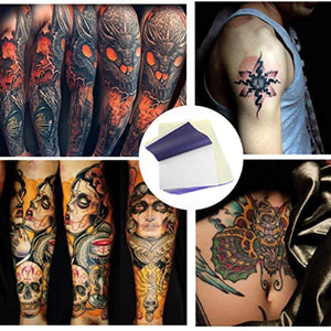 30 hojas de papel de transferencia de tatuaje, plantilla térmica para tatuaje, kits de transferencia de tatuajes, papel de rastreo de tatuajes, tamaño A4 para tatuaje artista y tiendas de tatuajes - Arteztik
