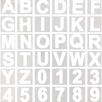 36Pcs Alphabet Letter Stencils, 4 inch Reusable Plastic Letter and Number Stencils for Wood, Wall, Chalkboard, Painting Learning, Home Craft Decoration, DIY School Art Projects - Arteztik