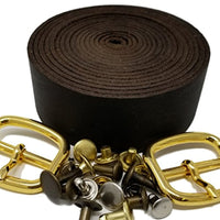 Correas de piel TOFL para artesanías, 4 onzas 1/6" de grosor, 1/2" de ancho y 72" de largo - Arteztik

