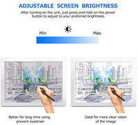 Cuadro de luz LED Artcraft de brillo regulable A4, tableta portátil, tableta portátil, ME456 cable de alimentación USB para copiar tabla de dibujo para artistas diseñando, animación, bocetos (azul) - Arteztik
