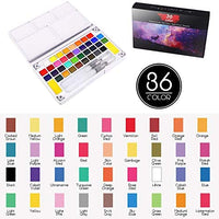 Kits de pintura de acuarela para niños, kits de pintura de colores premium, conjuntos de pintura profesional con 2 pinceles de acuarela, paleta, y estuche de almacenamiento, suministros de arte para pintar regalos para adultos, adolescentes (24 colores) - Arteztik