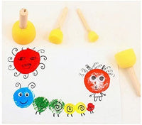 WAFJAMF - Juego de 40 brochas de esponjas redondas de varios tamaños, herramientas de pintura para niños - Arteztik
