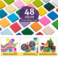 Hethrone Kit de arcilla seca al aire 48 colores arcilla mágica para niños modelado arcilla creativo arte DIY manualidades - Arteztik