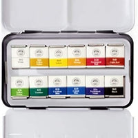 Mungyo Professional Half Pan Size Water Colors Set in Tin Case/Paleta de mezcla integral en la tapa (48 colores)-Limited Edition - Arteztik