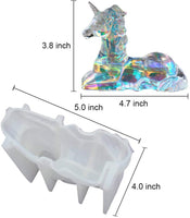 Molde de resina con forma de unicornio en 3D, molde de resina epoxi de silicona para manualidades de resina hechas a mano, para hacer velas de jabón, yeso, decoración del hogar o escritorio - Arteztik
