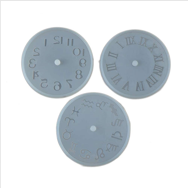 Yalulu - Juego de 3 moldes de silicona y resina para constelación de números romanos, hechos a mano, para hacer joyas y hacer joyas - Arteztik