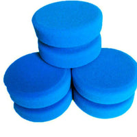 3 paquetes de esponja aplicadora de pintura, 3 pulgadas, multifuncional, forma redonda de doble cara para encerar y limpiar el coche de arte y manualidades de cerámica (azul) - Arteztik