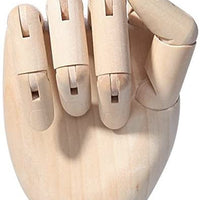 Maniquí de madera de mano para dibujo y exhibición de joyería (7 pulgadas) - Arteztik