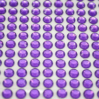 2520 pegatinas de diamantes de imitación, 5 hojas de 0.236 in, autoadhesivas, con gemas de colores, para manualidades, cuerpo, festivales de maquillaje, carnaval (morado oscuro) - Arteztik