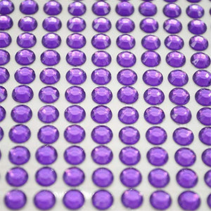 2520 pegatinas de diamantes de imitación, 5 hojas de 0.236 in, autoadhesivas, con gemas de colores, para manualidades, cuerpo, festivales de maquillaje, carnaval (morado oscuro) - Arteztik