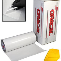 Rollo de cinta de papel de transferencia transparente Oracal con rasqueta de detalles amarillos duros - Arteztik