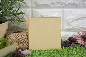Recortes cuadrados de madera para manualidades, cuadrados de madera (4 x 4 pulgadas, 36 piezas) - Arteztik