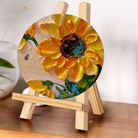 MotBach 2 unidades de 12.0 x 12.0 in, lienzo blanco estirado imprimado redondo de lienzo preestirado, espesar dibujo, pintura para manualidades, dibujo, pintura al óleo - Arteztik
