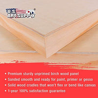 U.S. Art Supply - Tableros de madera de abedul de 18.0 in x 47.9 in de profundidad (2 unidades) - Lienzo de pared de madera de profundidad para artista, pintura de medios mixtos, acrílico, aceite, encáustico - Arteztik