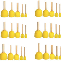 Yoogeer - Juego de 30 esponjas redondas para pintura, espuma, pincel, herramienta de pintura, 5 tamaños, 6 lotes - Arteztik