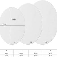 2 piezas de lienzo ovalado estirado artístico profesional tablas estiradas para pintura acrílica. - Arteztik