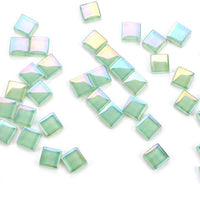 Baldosas de mosaico de cristal de colores mixtos BestTeam, 200 piezas/bolsa de azulejos cuadrados de mosaico de vidrio para bricolaje, manualidades, proveedor de cristal láser, mosaico, azulejo creativo (mezcla de colores) - Arteztik