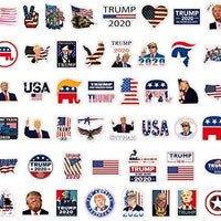 Trump Pegatinas y calcomanías 2020 Pegatinas de vinilo impermeables para ordenador portátil, Hydro Flask 50PCS Election American Flag Pegatinas Graffiti Pegatinas para botellas de agua, motocicleta, teléfono, ordenador, equipaje - Arteztik