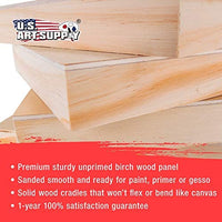 U.S. Art Supply - Tableros de madera de abedul de 24.0 x 24.0 in (24 x 24 pulgadas) de profundidad de artista (2 unidades) – lienzo de pared de madera de profundidad – pintura de medios mixtos, acrílico, aceite, encáustico - Arteztik
