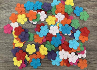100 piezas de parches de flores de 0.984 x 0.984 in de papel de morera para álbumes de recortes, para bodas, muñecos de la casa, tarjetas de papel mini flores producto de Tailandia. - Arteztik
