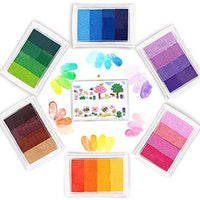 12 almohadillas de tinta para sellos, lavables, para niños, 24 colores - Arteztik