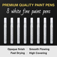 Bolígrafos de pintura acrílica negra – Paquete de 8 rotuladores de pintura negra, bolígrafos de pintura acrílica para pintura de roca, madera, metal, metal, cerámica, graffiti, papel, dibujo, calabazas de plástico, juegos de pintura acrílica a base de agu - Arteztik
