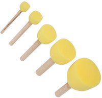 Fdit - Juego de 5 brochas de esponja para pintar o sellar manualidades, con mango de madera, para niños - Arteztik
