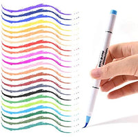 qianshan 48 colores real pincel marcadores con paleta – suave flexible punta de pincel, profesional acuarela pincel bolígrafos para adultos libros de colorear pintura dibujo Manga bocetos caligrafía escritura - Arteztik
