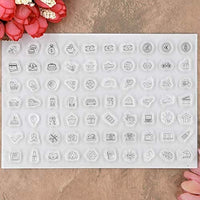 Kwan Crafts 2 hojas de diferentes estilos de vida diaria estampado transparente sellos para hacer tarjetas de decoración y bricolaje scrapbooking - Arteztik
