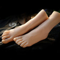 1 par de zapatos de silicona para mujer, tamaño de la vida, para maniqui, pierna, sandalias, sandalias, calcetines, dibujos, juguetes alternativos con uñas. - Arteztik
