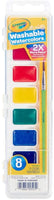 Crayola Acuarelas, pintura lavable, 8 colores primarios, Paquete de 10, Multi Color - Arteztik
