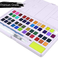 Kits de pintura de acuarela para niños, kits de pintura de colores premium, conjuntos de pintura profesional con 2 pinceles de acuarela, paleta, y estuche de almacenamiento, suministros de arte para pintar regalos para adultos, adolescentes (24 colores) - Arteztik