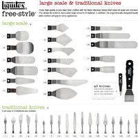 Liquitex Professional Freestyle - Juego de 4 cuchillos de gran escala - Arteztik