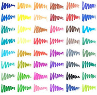qianshan 48 colores real pincel marcadores con paleta – suave flexible punta de pincel, profesional acuarela pincel bolígrafos para adultos libros de colorear pintura dibujo Manga bocetos caligrafía escritura - Arteztik
