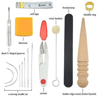 XLX 25pcs Kit de Craft herramienta de mano de piel costura a mano herramienta de costura práctico accesorio de artesanía de costura de la aguja encerado de piel banda de rodadura punzón Kit de Ranuradora para DIY costuras - Arteztik